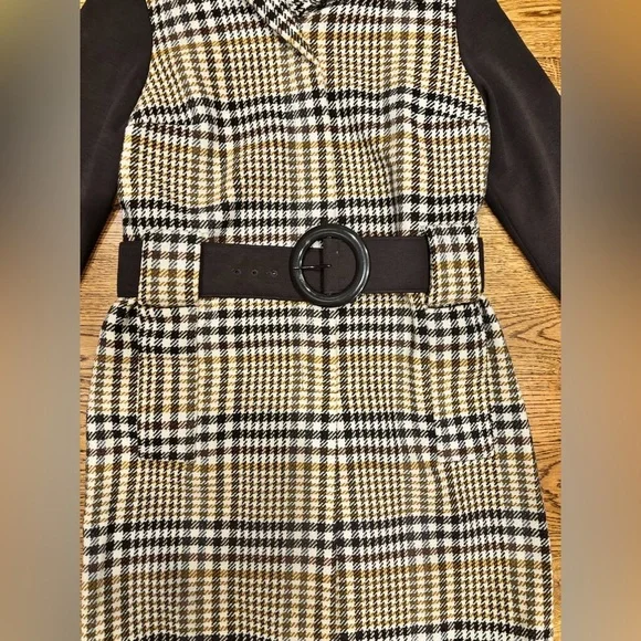 1960s Junior Accents by Frank Adam’s Plaid Dress W/ Zipper Junior Size L Vintage - Picture 2 of 6